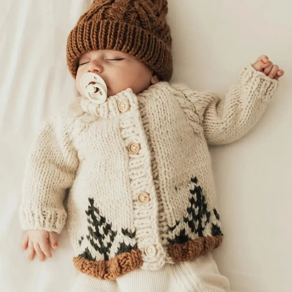 Huggalugs - Knit Cardigan - Forest-Sweaters + Cardigans + Jackets-0-6M-Posh Baby