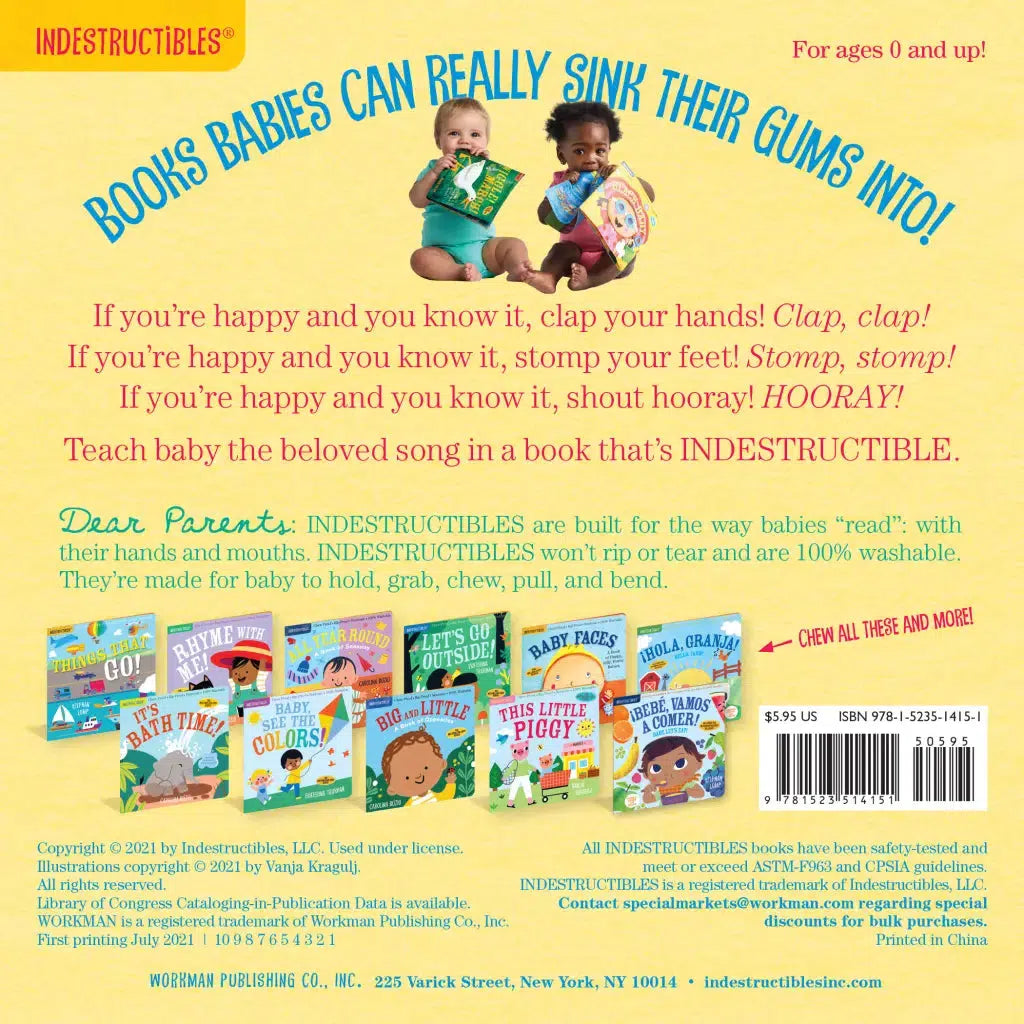 Indestructibles Books - Happy And You Know It-Books-Posh Baby
