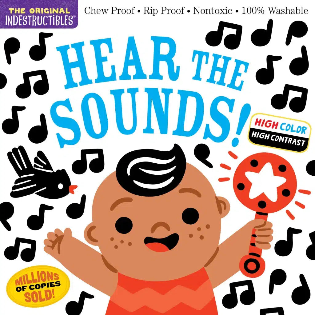 Indestructibles Books - High Contrast - Hear The Sounds-Books-Posh Baby