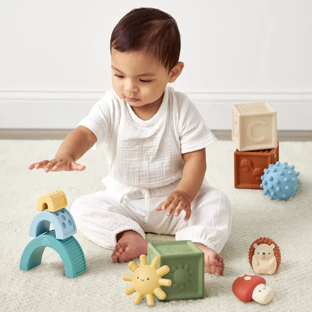 Itzy Ritzy - Itzy Blocks Sensory Blocks Set-Stacking Toys-Posh Baby