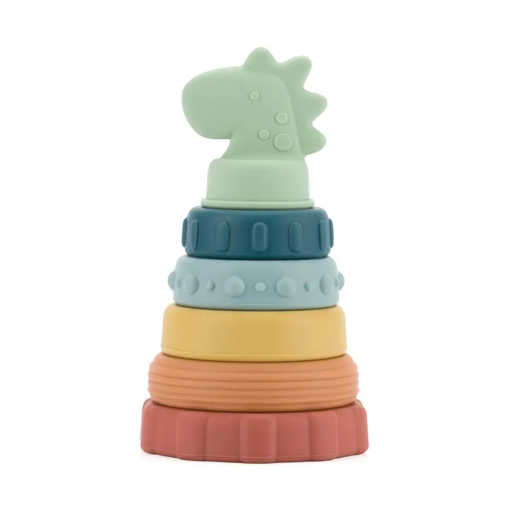 Itzy Ritzy - Itzy Dino Stacker - Muted-Stacking Toys-Posh Baby