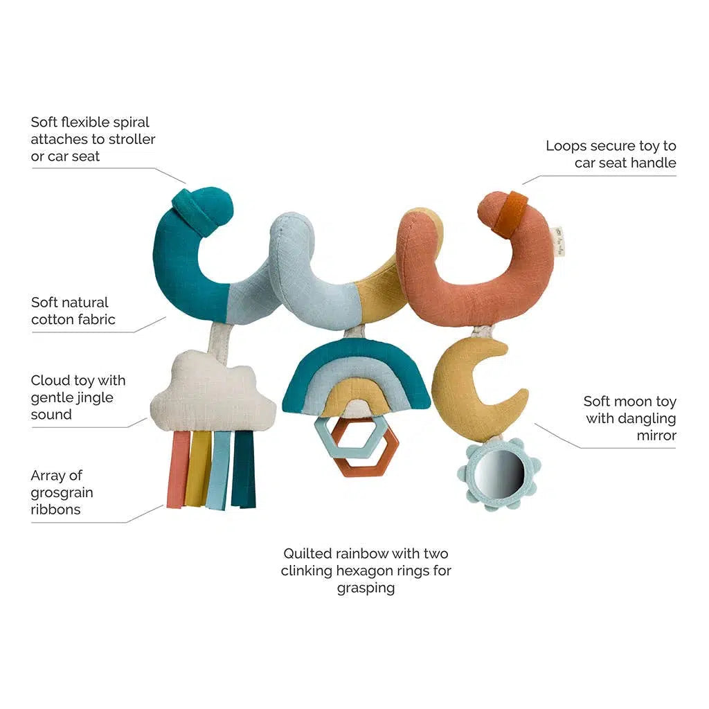 Itzy Ritzy - Spiral Attachable Activity Toy - Rainbow-Attachable Toys-Posh Baby