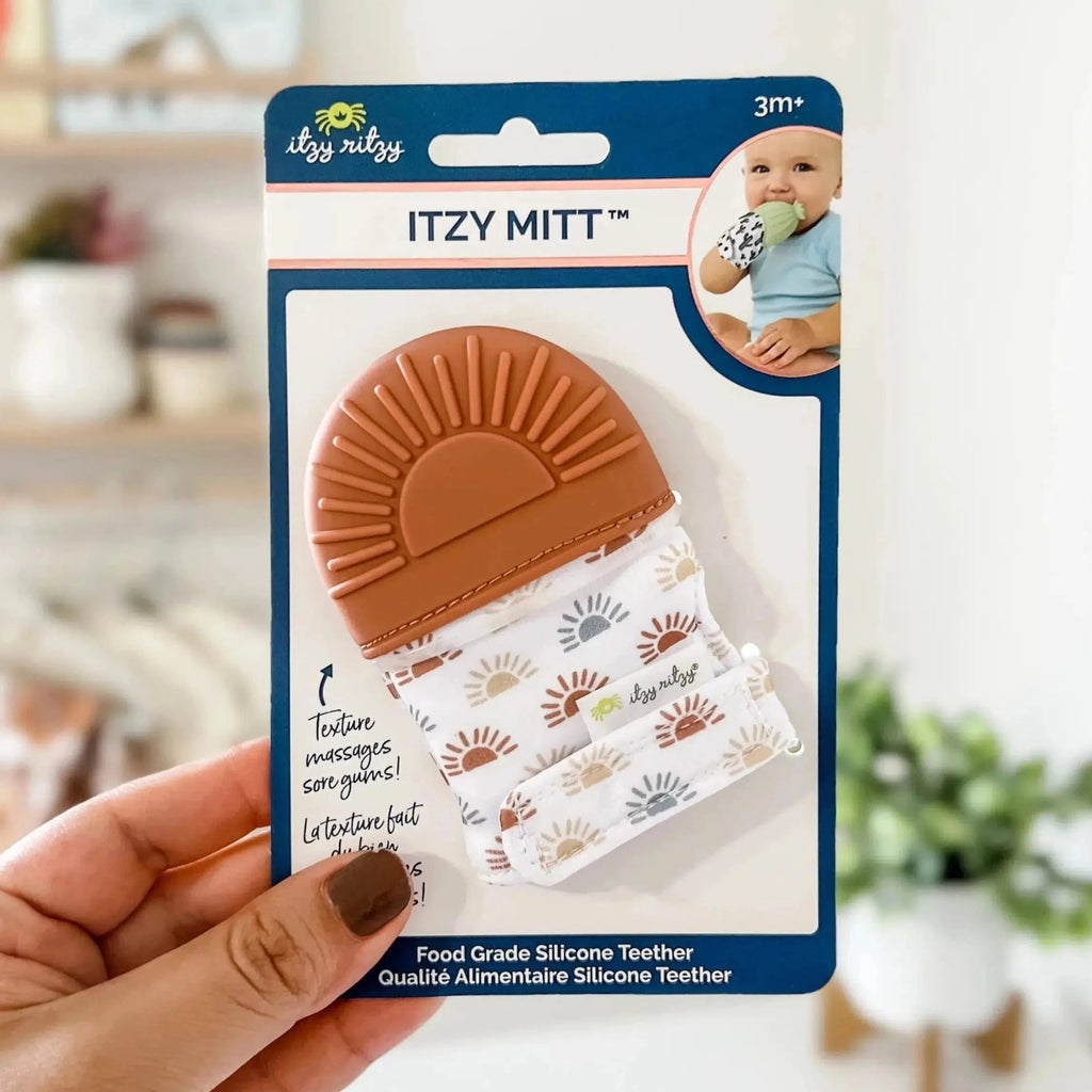 Itzy Ritzy - Teething Mitt - Sun-Plush Rattles + Teething Toys-Posh Baby
