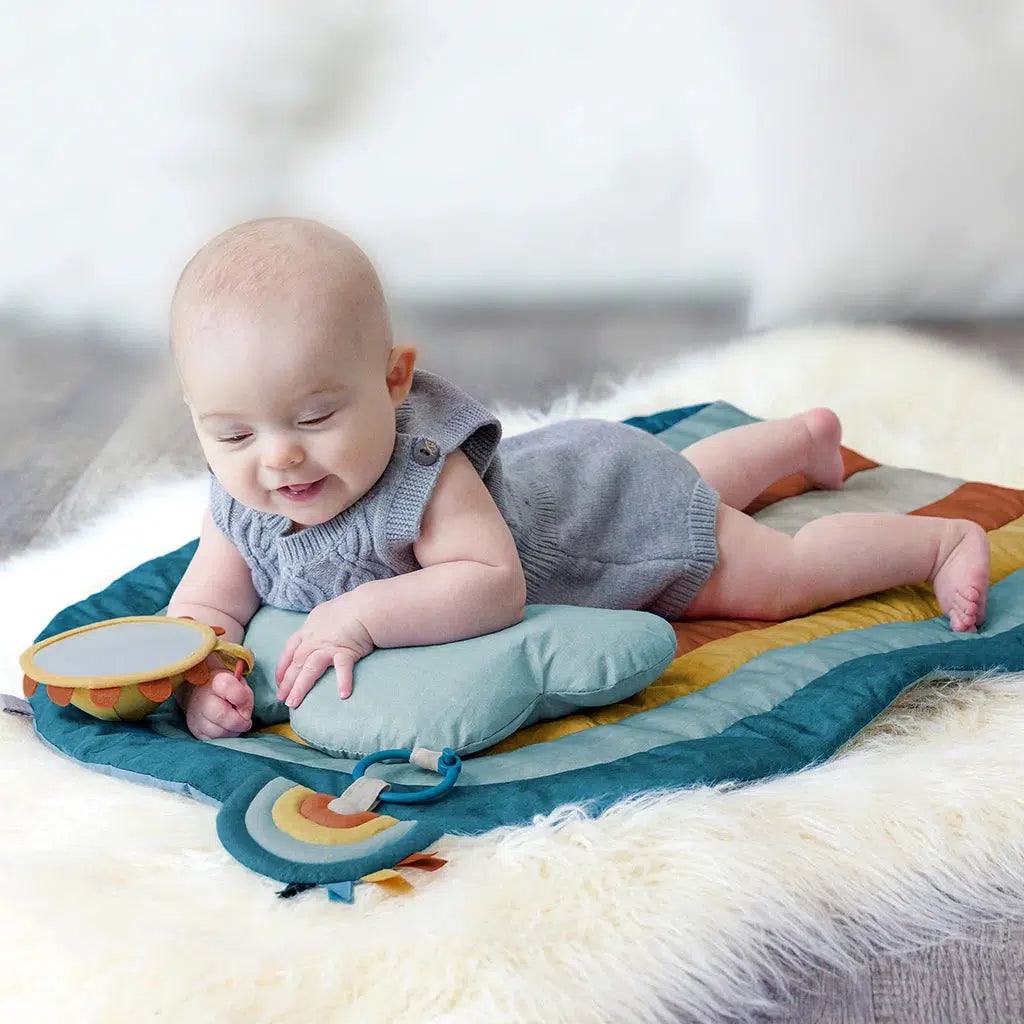 Itzy Ritzy - Tummy Time Play Mat - Rainbow-Play Gyms + Play Mats-Posh Baby