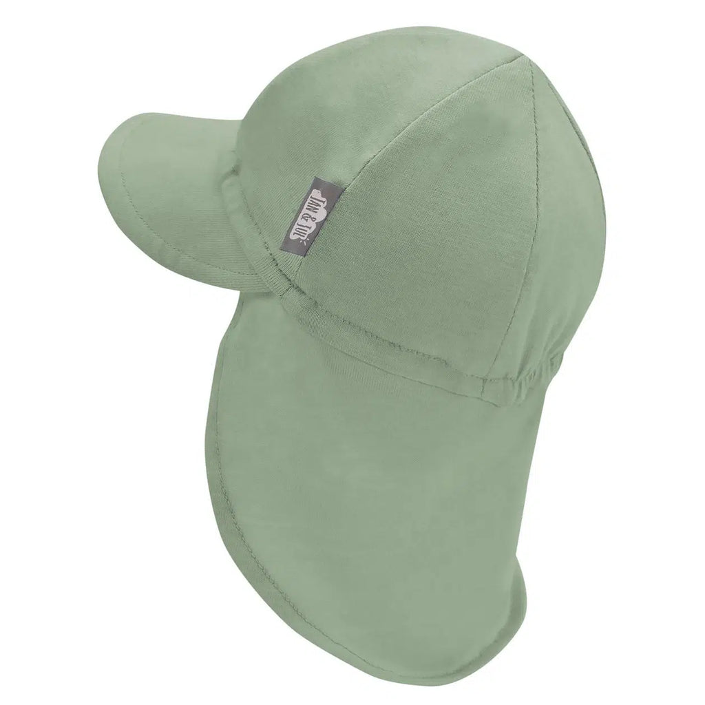 Jan + Jul - Sun Soft Baby Cap - Juniper Green-Hats-0-3M XS)-Posh Baby