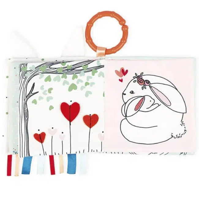 Janod (Kaloo) - Activity Book - The Rabbit In Love-Plush Rattles + Teething Toys-Posh Baby