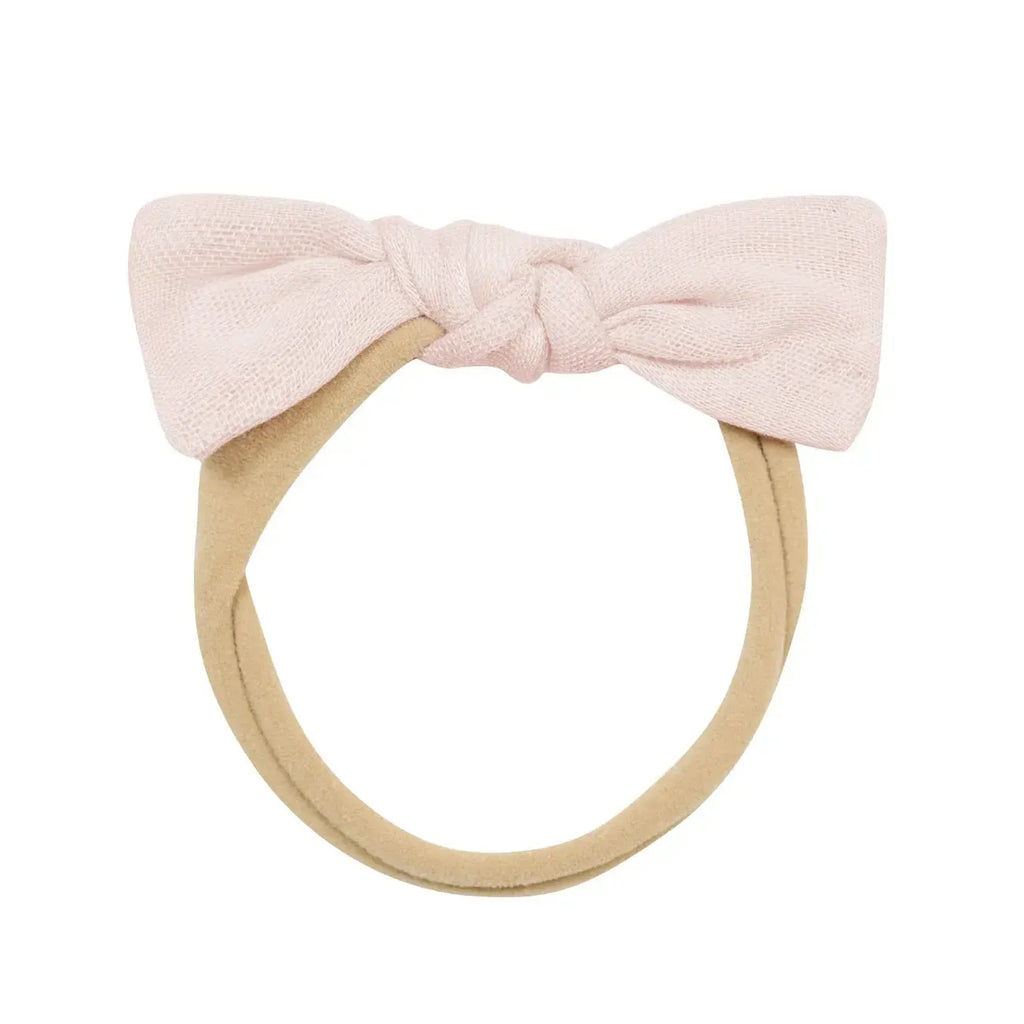 Kyte Baby - Bamboo Muslin Bow-Hair Accessories-Blush-Posh Baby