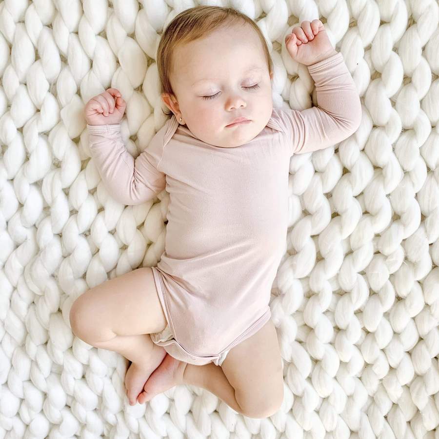 Kyte Baby - Long Sleeve Bodysuit - Blush-Onesies-Newborn-Posh Baby