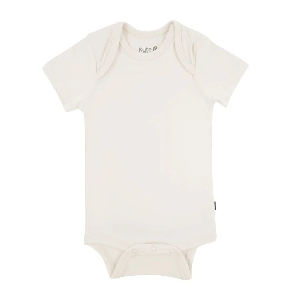 Kyte Baby - Short Sleeve Bodysuit - Oat-Onesies-Newborn-Posh Baby