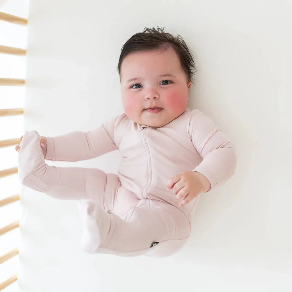 Kyte Baby - Zipper Footie - Blush-Footies + Rompers (Basic)-Preemie-Posh Baby