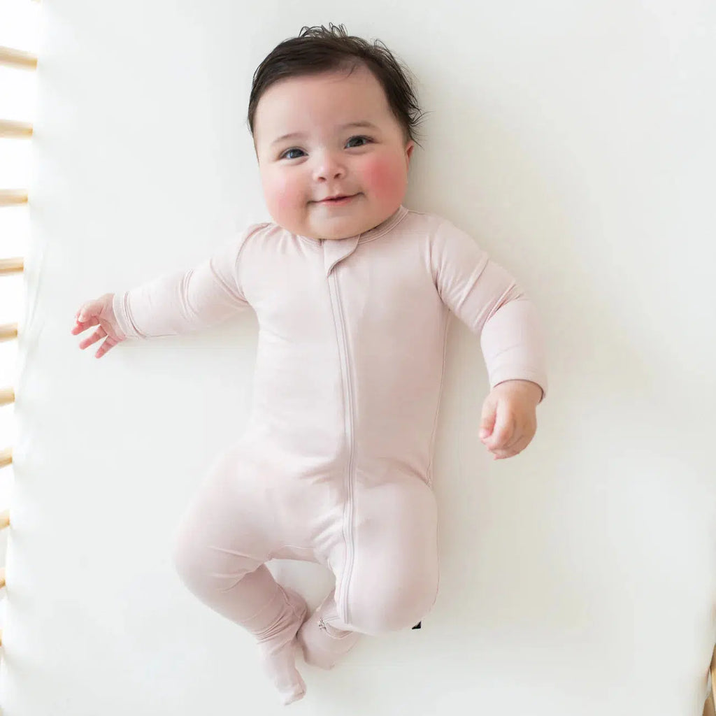 Kyte Baby - Zipper Footie - Blush-Footies + Rompers (Basic)-Preemie-Posh Baby