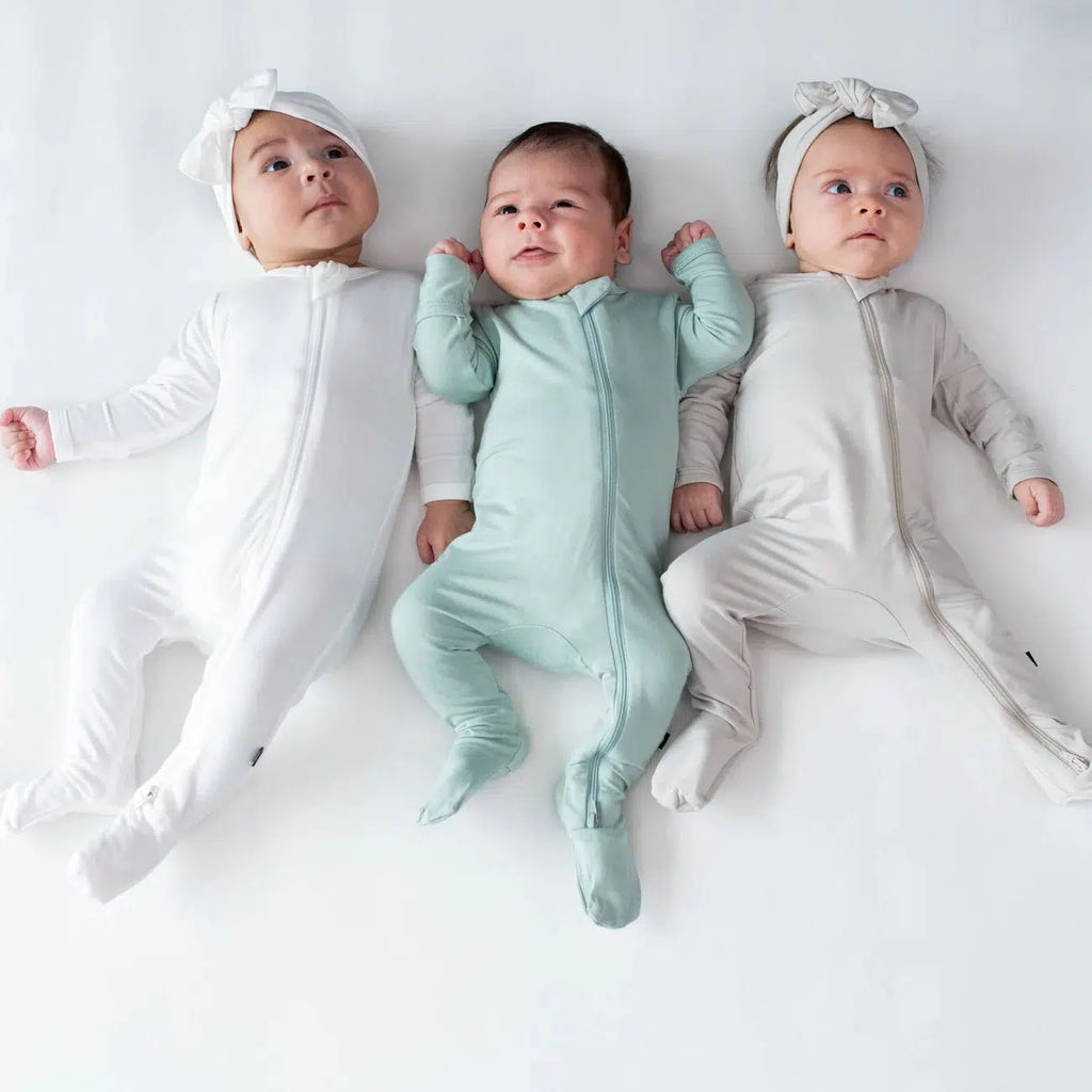 Kyte Baby - Zipper Footie - Cloud-Footies + Rompers (Basic)-Preemie-Posh Baby