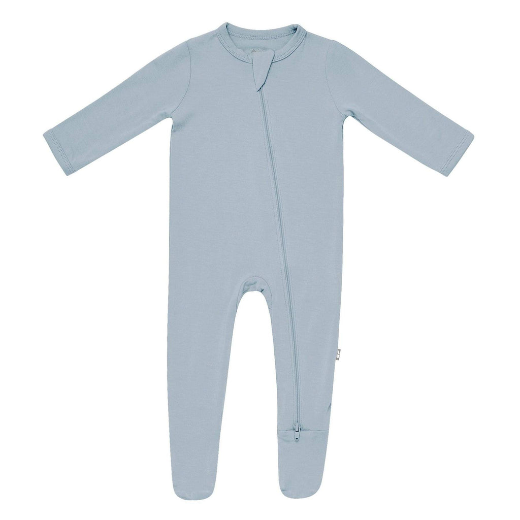 Kyte Baby - Zipper Footie - Fog-Footies + Rompers (Basic)-Newborn-Posh Baby