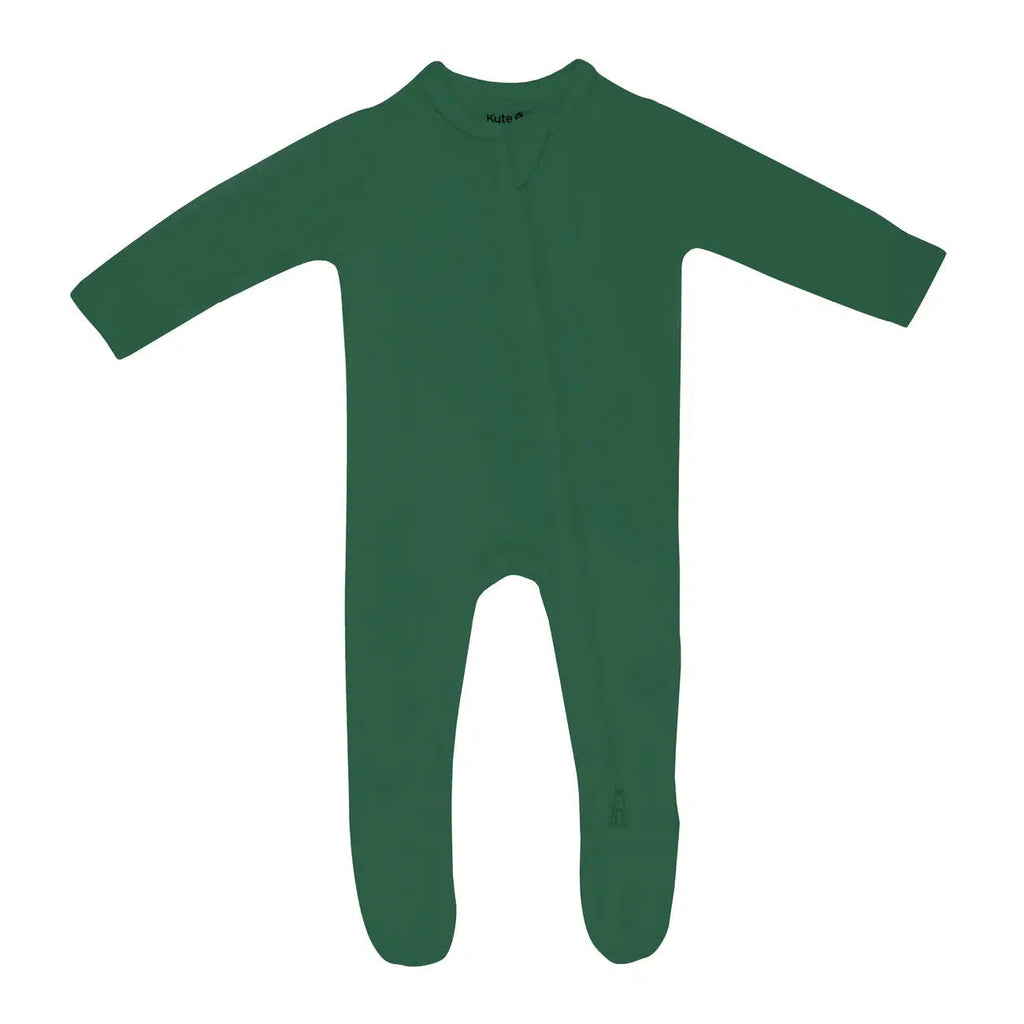 Kyte Baby - Zipper Footie - Forest-Footies + Rompers (Basic)-Preemie-Posh Baby