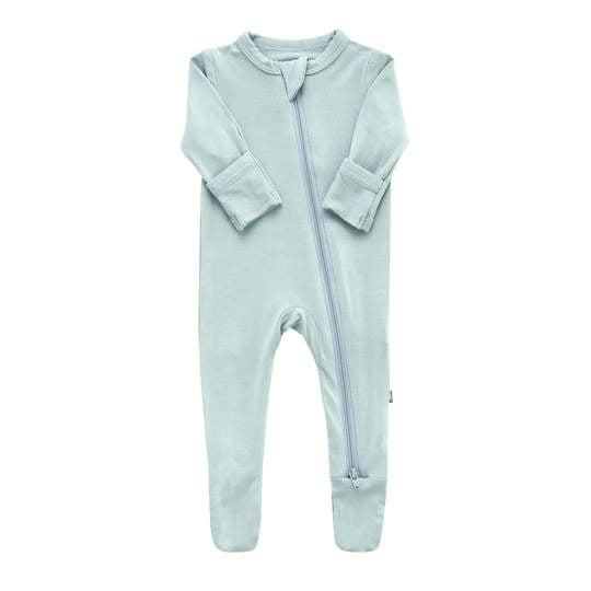 Kyte Baby - Zipper Footie - Sage-Footies + Rompers (Basic)-Preemie-Posh Baby