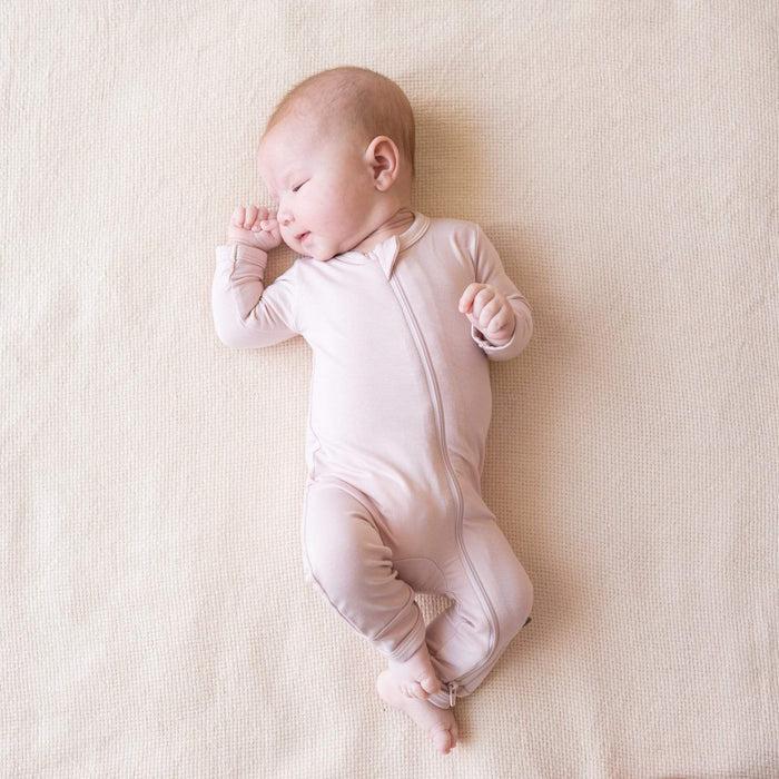 Kyte Baby - Zipper Romper - Blush-Footies + Rompers (Basic)-Newborn-Posh Baby
