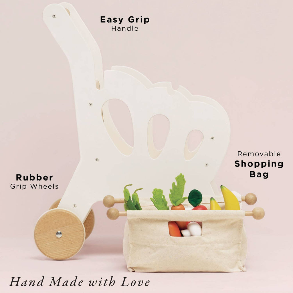 Le Toy Van - Shopping Grocery Trolley & Bag-Pretend Play-Posh Baby