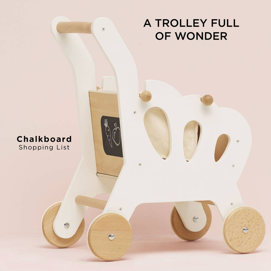 Le Toy Van - Shopping Grocery Trolley & Bag-Pretend Play-Posh Baby