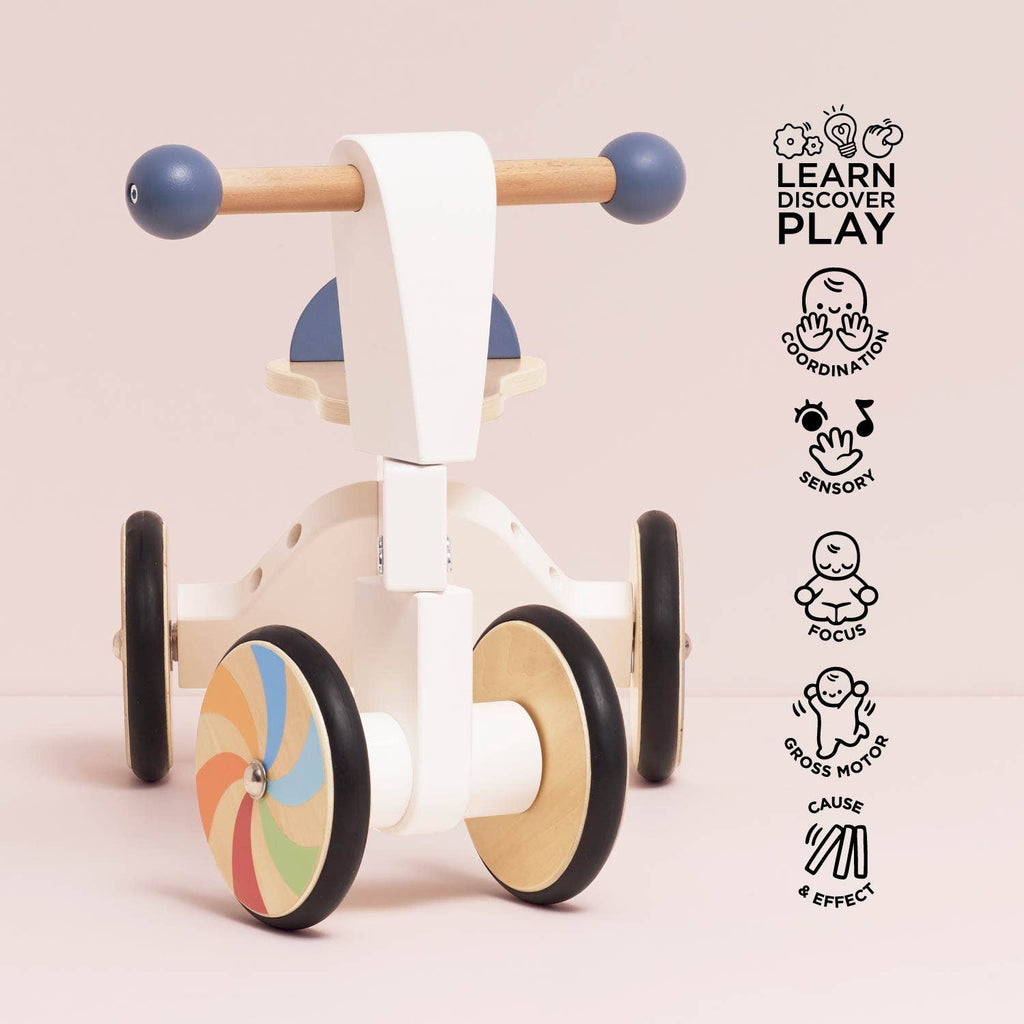 Le Toy Van - Wooden Rainbow Ride On Trike-Ride-On Toys-Posh Baby