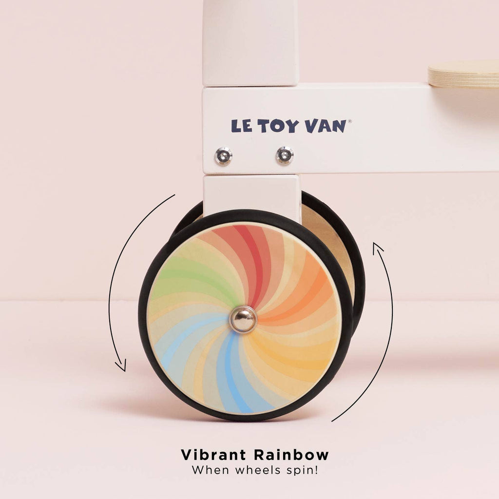 Le Toy Van - Wooden Rainbow Ride On Trike-Ride-On Toys-Posh Baby