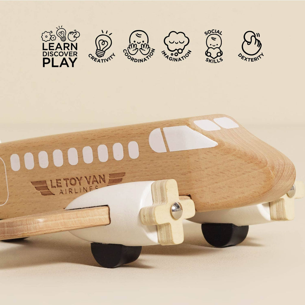 Le Toy Van - Wooden Toy Plane-Pretend Play-Posh Baby