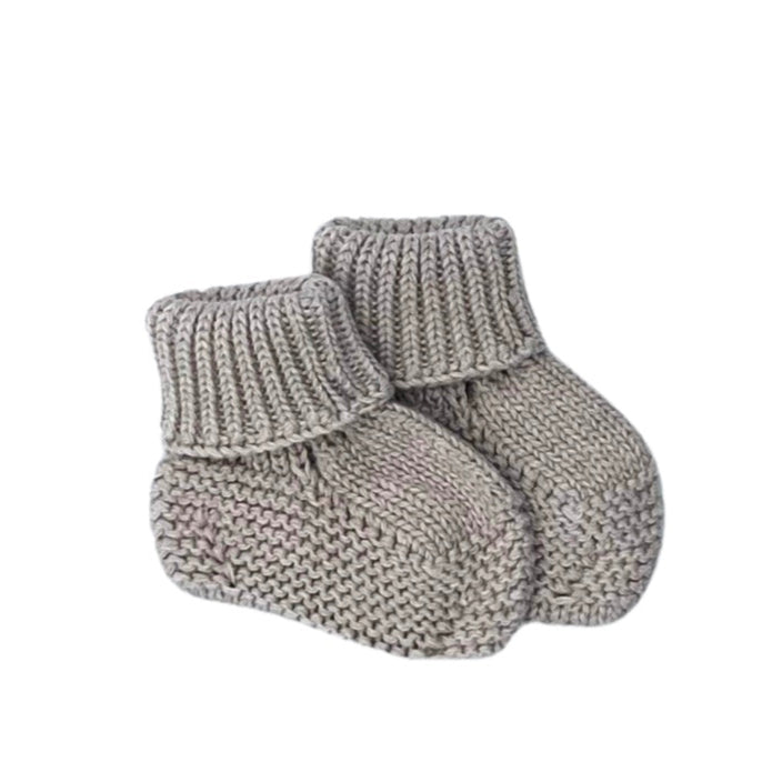 Li + Me - Knit Booties - Toasted-Shoes + Booties-1-3M-Posh Baby