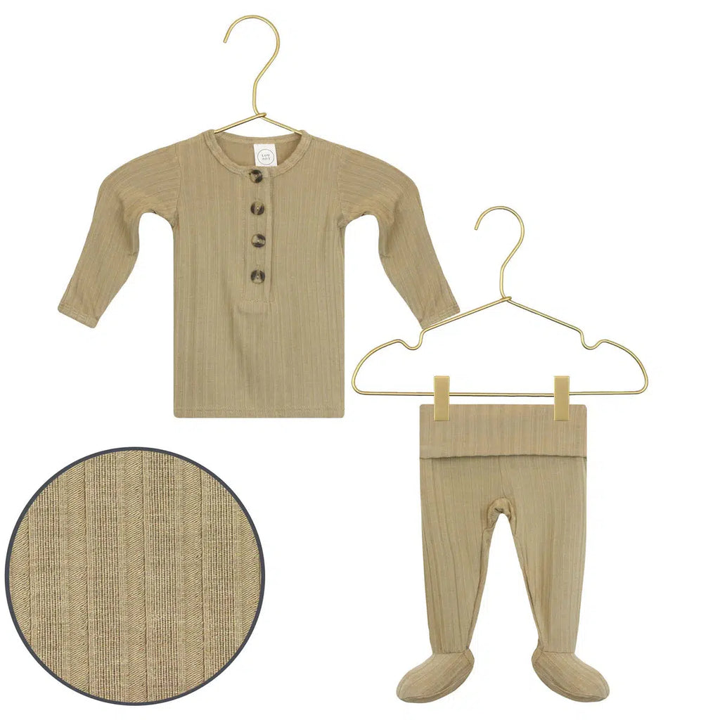 Lou Lou & Co - Top + Bottom Set - Sand-Sets-6-12M-Posh Baby