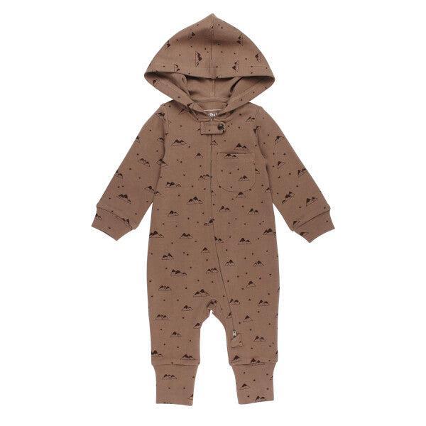 Lovedbaby - Organic Zipper Romper - Latte Mountain-Footies + Rompers (Fashion)-6-9M-Posh Baby