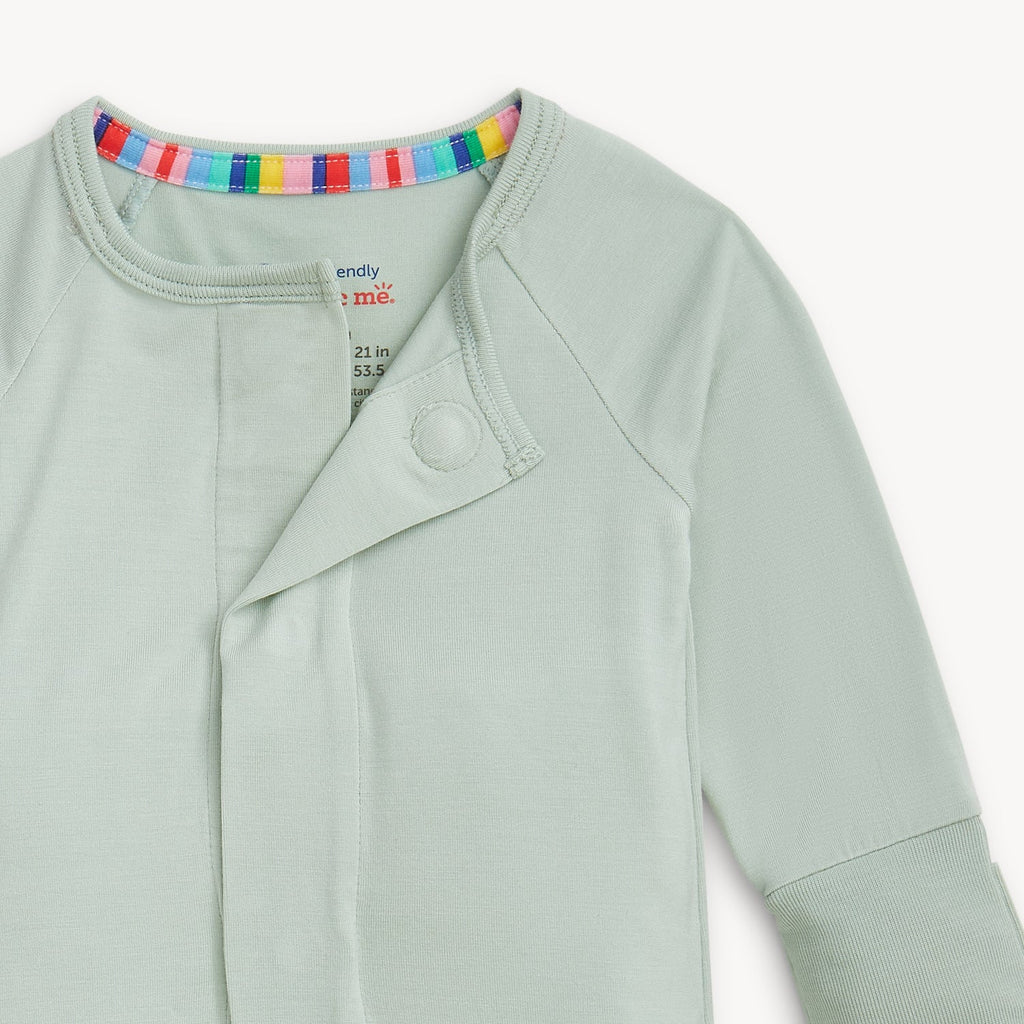 Magnetic Me - Modal Convertible Coverall - Seafoam-Footies + Rompers (Basic)-Newborn-Posh Baby