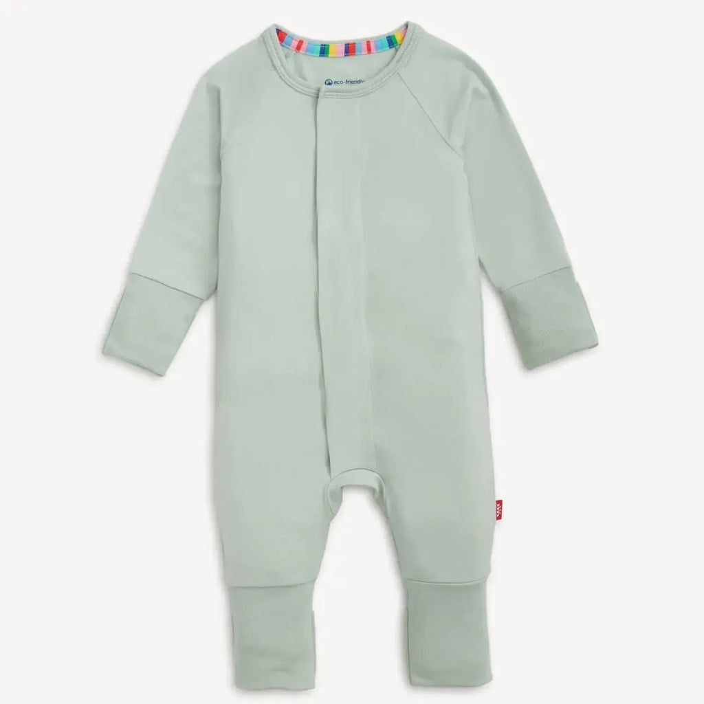 Magnetic Me - Modal Convertible Coverall - Seafoam-Footies + Rompers (Basic)-Newborn-Posh Baby