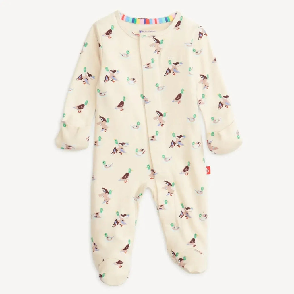 Magnetic Me - Organic Cotton Footie - Quack Me Up-Footies + Rompers (Basic)-Preemie-Posh Baby