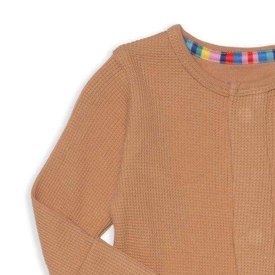 Magnetic Me - Organic Cotton + Modal Waffle Knit Footie - Doe-Footies + Rompers (Basic)-Newborn-Posh Baby