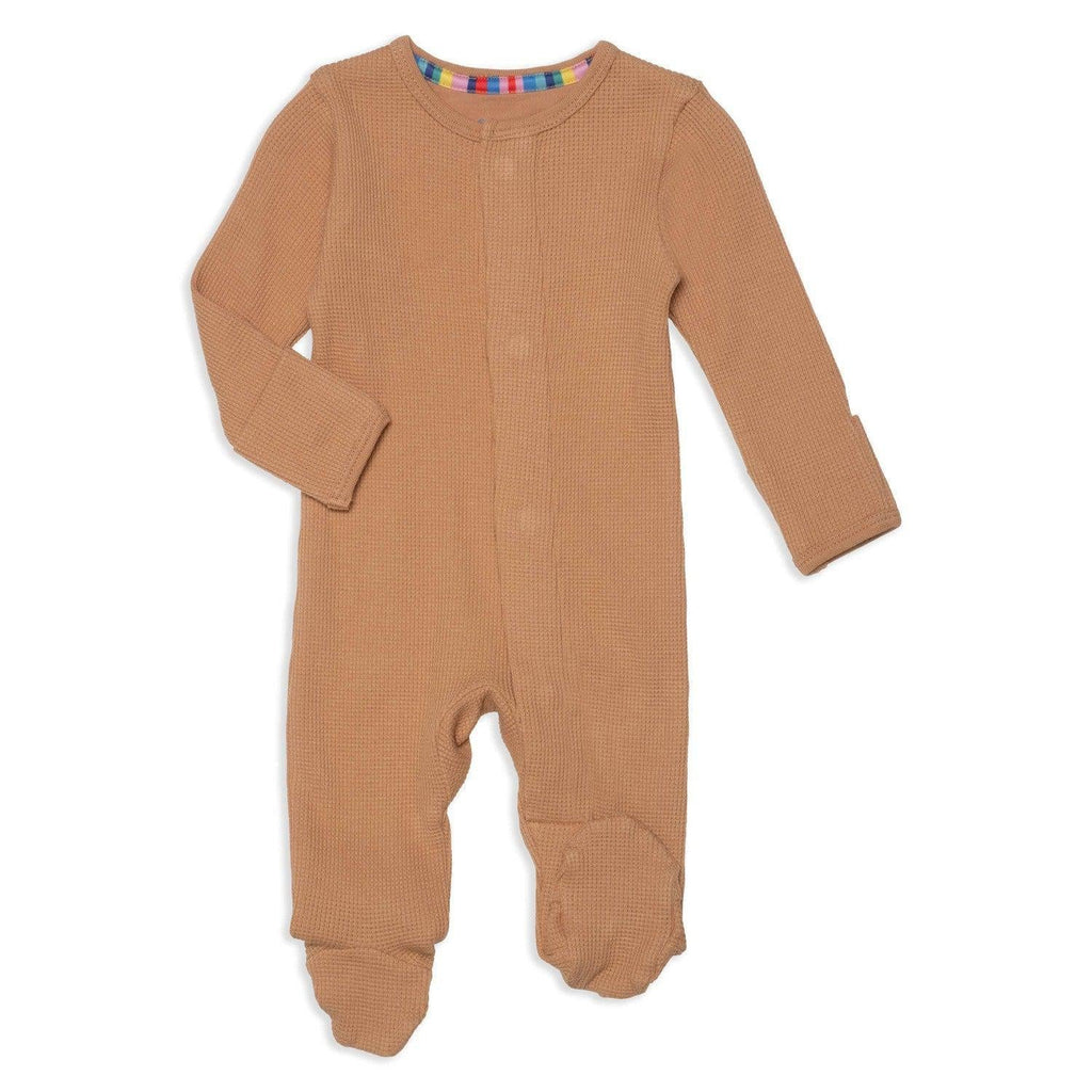 Magnetic Me - Organic Cotton + Modal Waffle Knit Footie - Doe-Footies + Rompers (Basic)-Newborn-Posh Baby