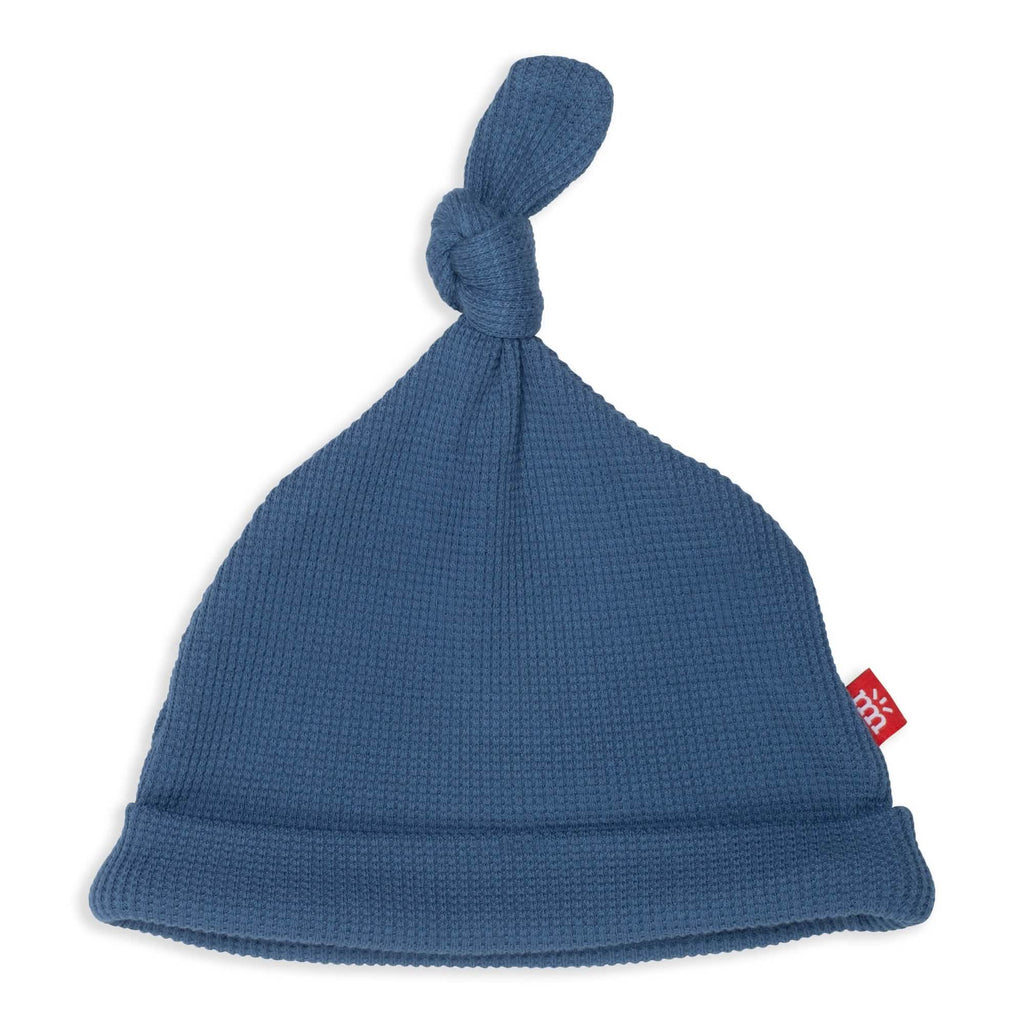 Magnetic Me - Waffle Knot Hat - Dark Blue-Hats-0-3M-Posh Baby