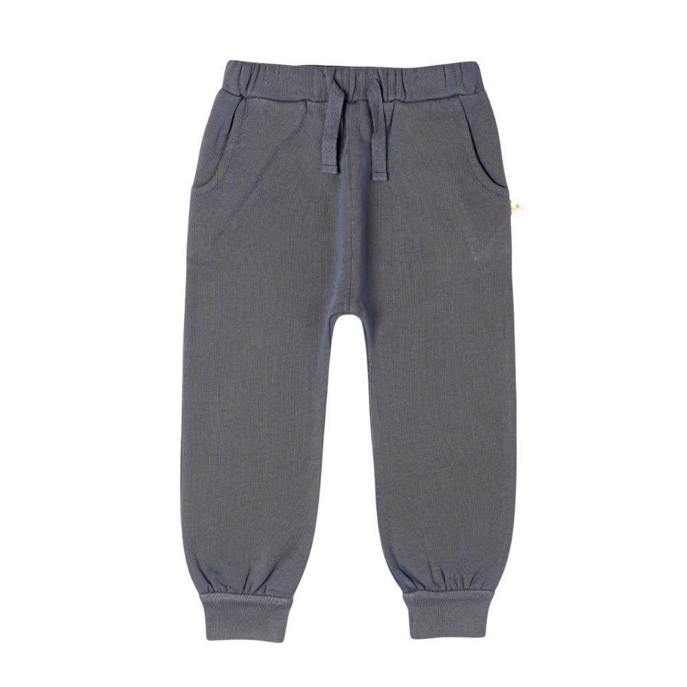 Makemake Organics - Fleece Joggers - Charcoal-Bottoms-6-12M-Posh Baby