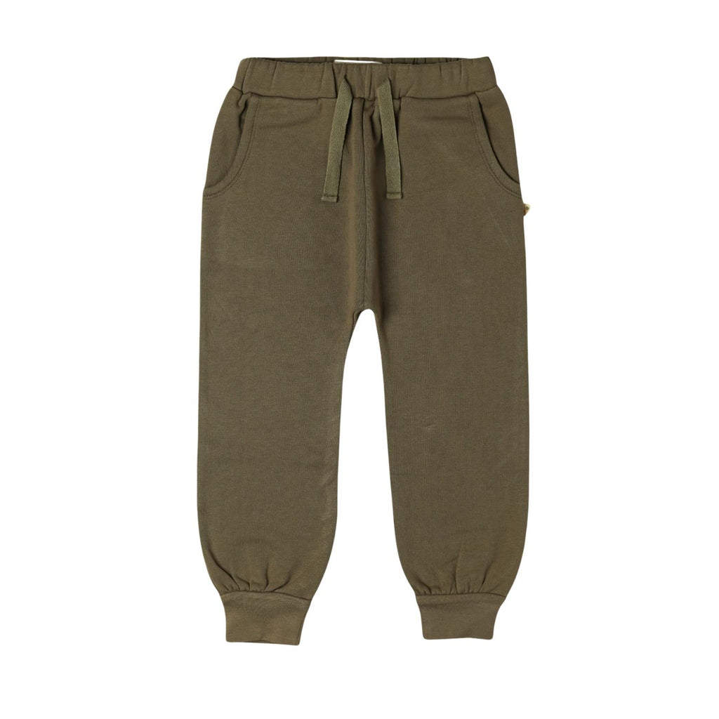 Makemake Organics - Fleece Joggers - Olive-Bottoms-2T-Posh Baby