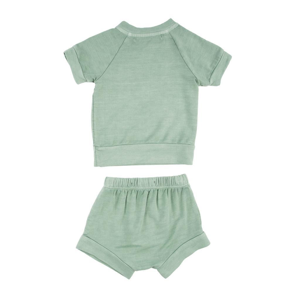 Miki Miette - Tee + Short Set - Mint Green-Sets-0-3M (3M)-Posh Baby