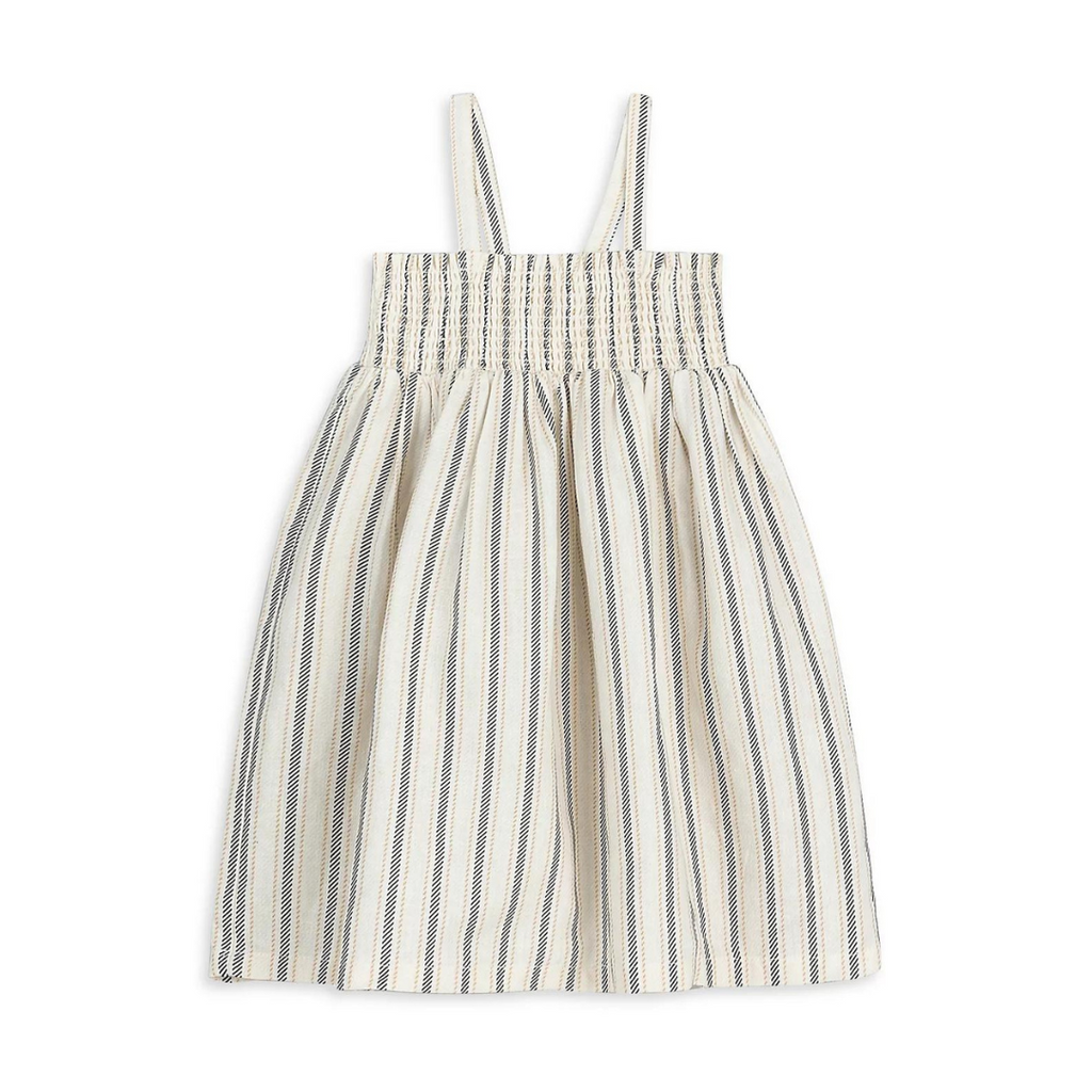 Miles - Woven Linen Dress - Cream Stripes-Dresses-2T-Posh Baby