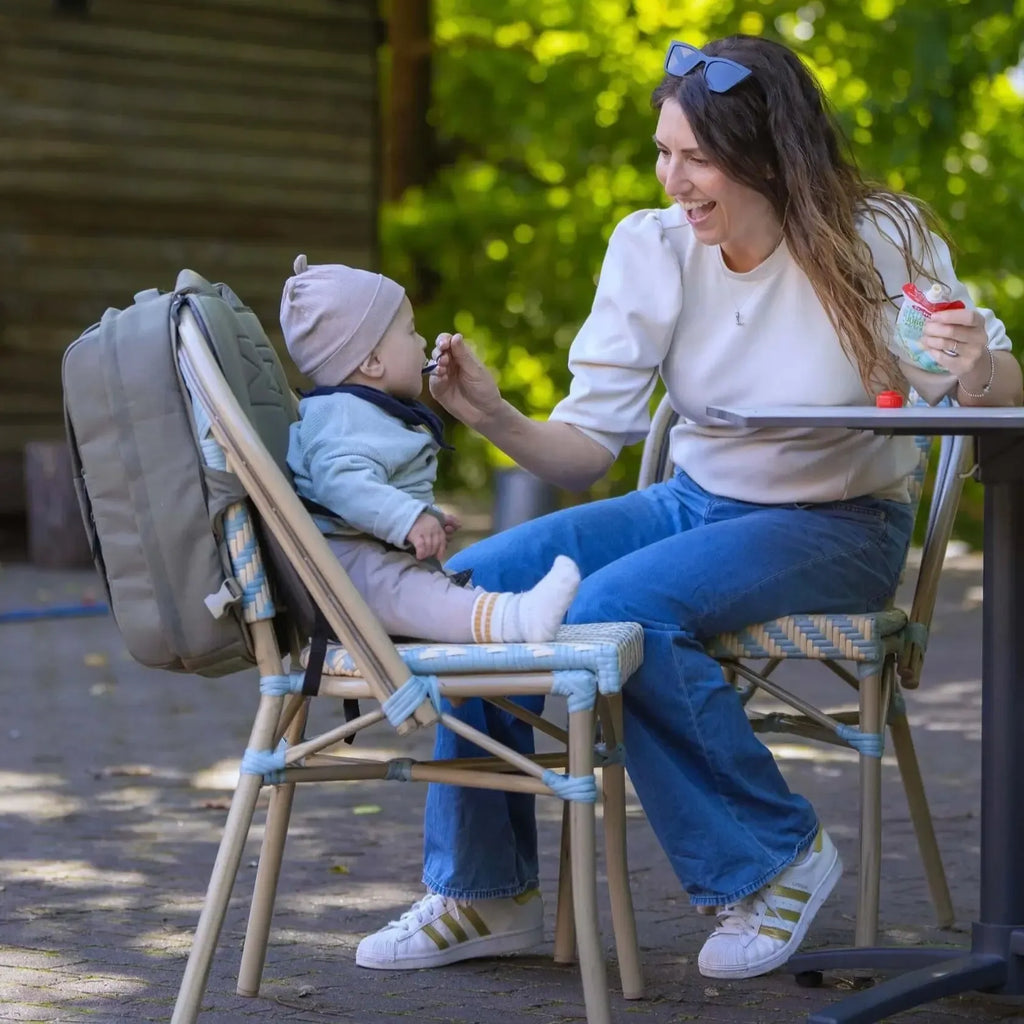 MiniMeis - The Diaper Baby Backpack + Baby Seat-Diaper Bags-Black-Posh Baby