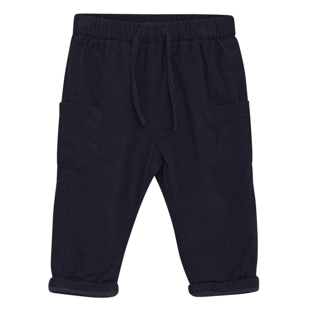 Minymo - Corduroy Pants - Navy Blue-Bottoms-3-6M-Posh Baby