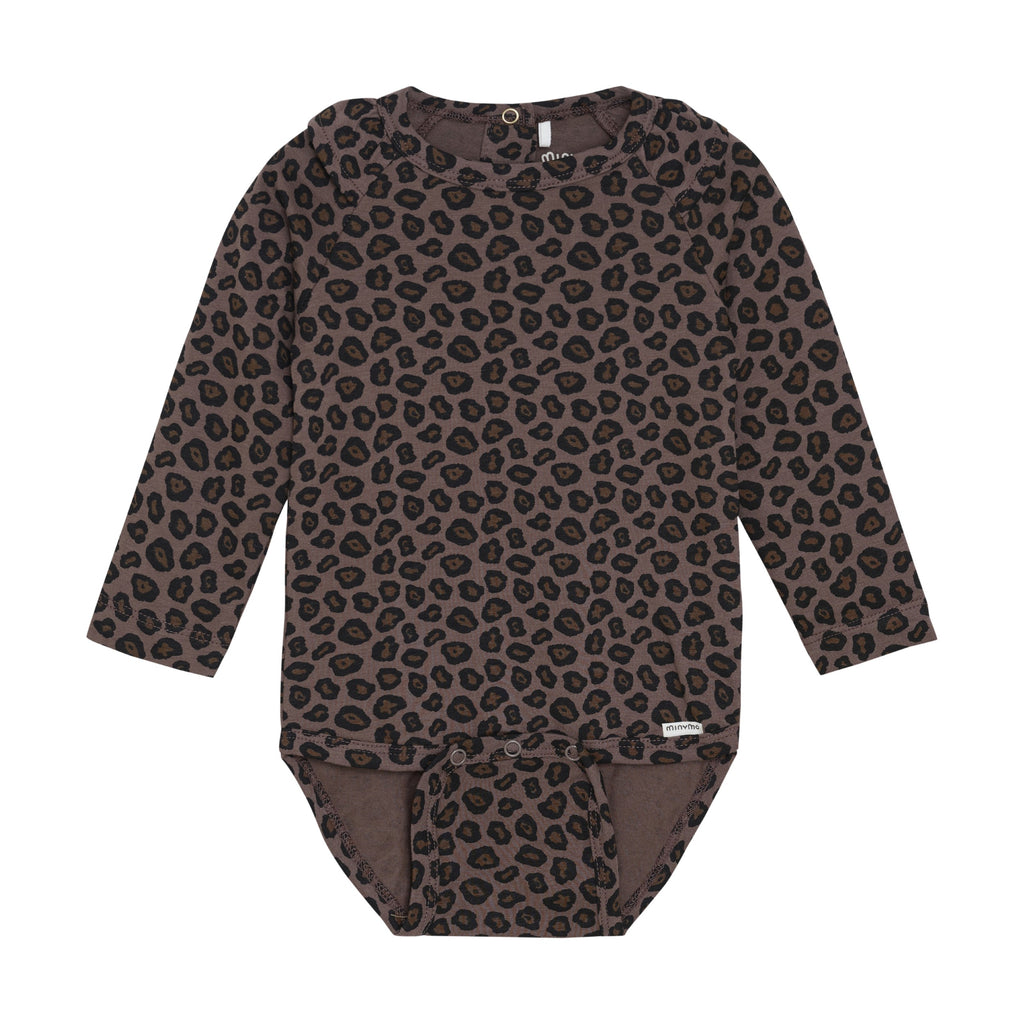 Minymo - Long Sleeve Bodysuit - Animal Print-Onesies-3-6M-Posh Baby