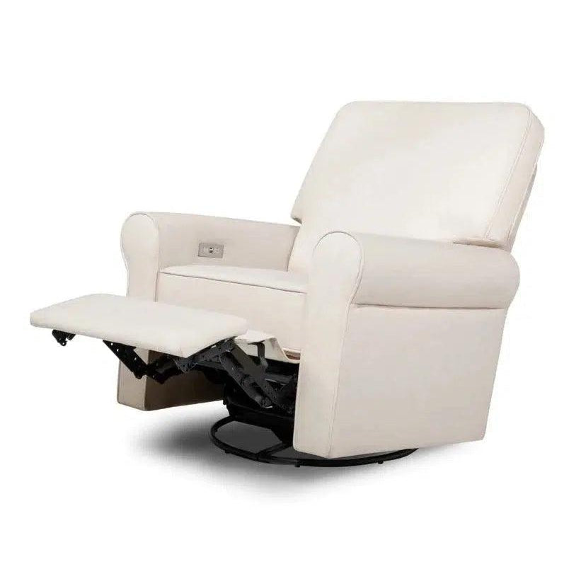 Monogram by Namesake - Monroe Pillowback Power Recliner - Natural Eco-Twill Performance Fabric-Chairs-Store Pickup in 2-5 Weeks-Posh Baby