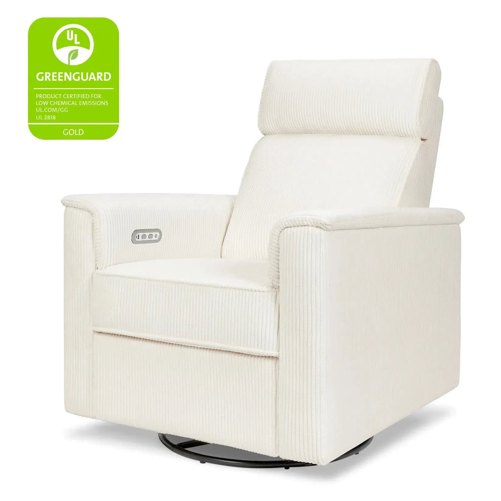 Monogram by Namesake - Willa Plus Power Recliner w/ Adjustable Headrest - Ivory Corduroy (Exclusive)-Chairs-Store Pickup-Posh Baby