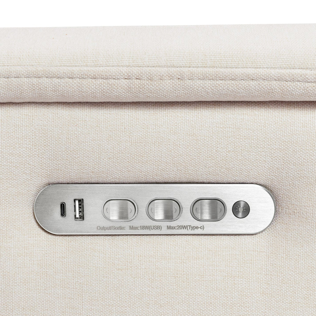 Monogram by Namesake - Willa PRO Power Recliner - Performance Cream-Chairs-Posh Baby