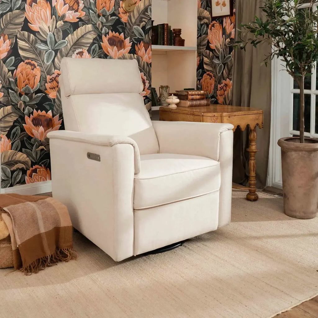 Monogram by Namesake - Willa PRO Power Recliner - Performance Cream-Chairs-Posh Baby