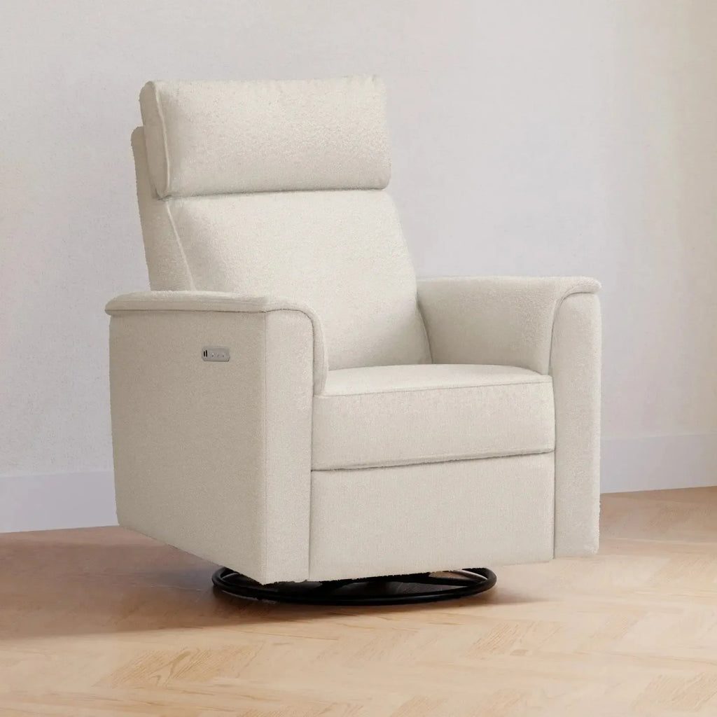 Monogram by Namesake - Willa Pro Power Recliner w/ Power Lumbar - Performance Ivory Boucle-Chairs-Posh Baby