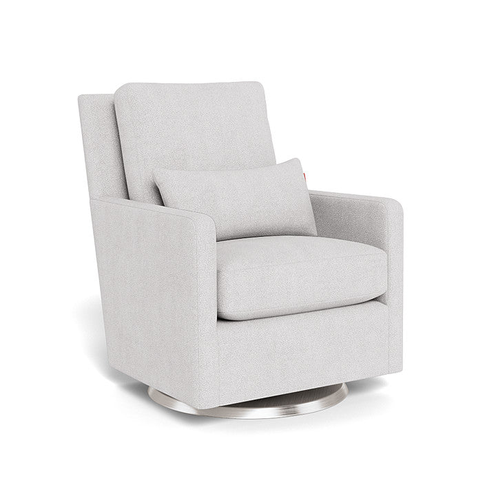 Monte Design - Como Glider - Brushed Silver Swivel Base-Chairs-Dune Heathered-Posh Baby