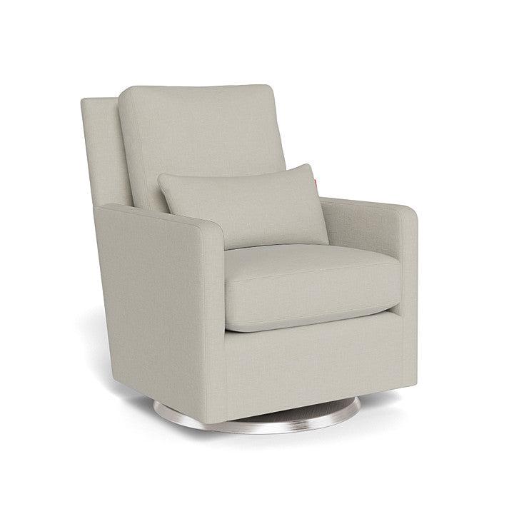 Monte Design - Como Glider - Brushed Silver Swivel Base-Chairs-Dune Heathered-Posh Baby