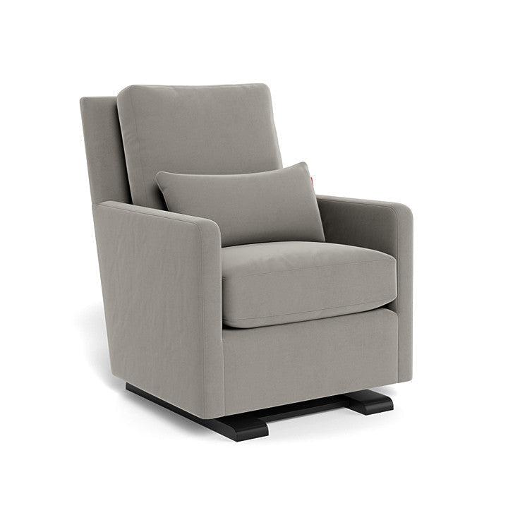 Monte Design - Como Glider - Espresso Base-Chairs-Mineral Grey Velvet-Posh Baby
