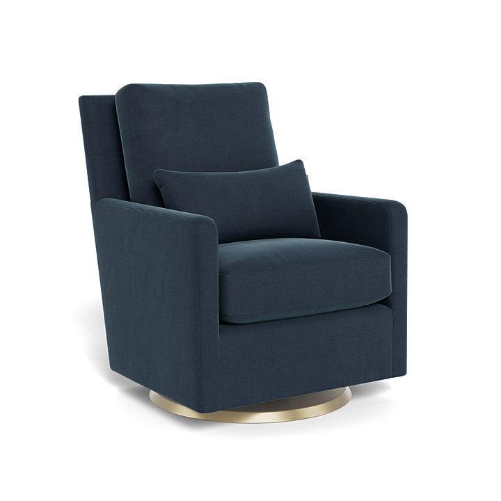 Monte Design - Como Glider - Gold Swivel Base-Chairs-Midnight Blue-Posh Baby